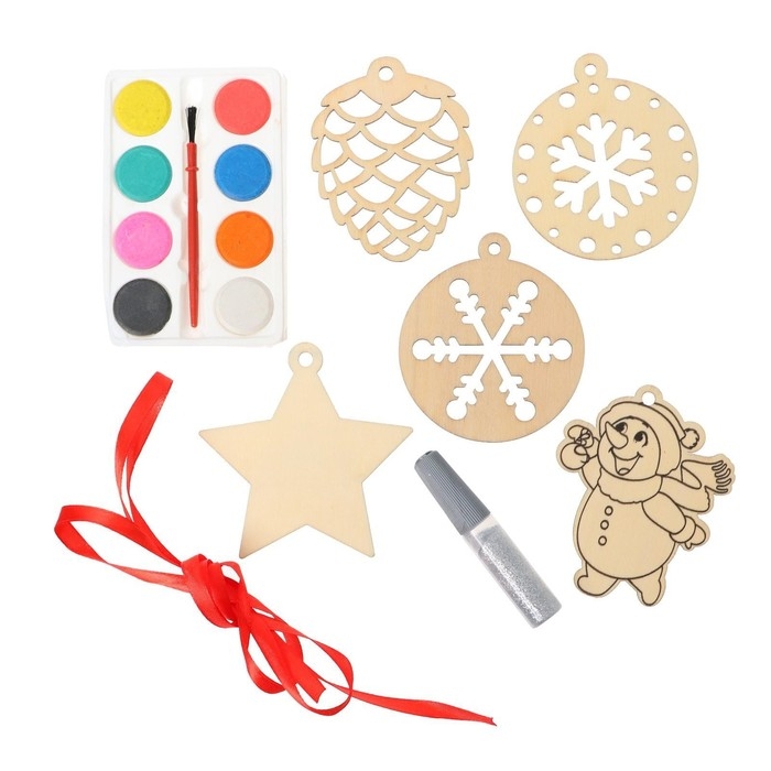 Набор для творчества «Ёлочные игрушки. Сделай сам» 5 шт. Набор для творчества «Ёлочные игрушки. Сделай сам» 5 шт.