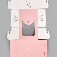 Коробка под бенто-торт с окном &laquo;Котик&raquo;, 15,5 х 15,5 х 10 см