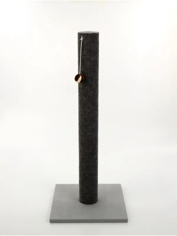 Когтеточка  Когтеточка "Столбик" Lowcost ковролиновая с игрушкой,  35 х 35 х 85 см, микс цветов