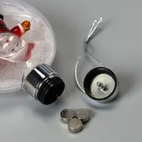 Ёлочный шар &laquo;Снеговик&raquo;, 5 LED, от батареек, свечение тёплое белое