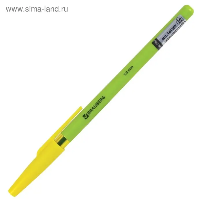 Ручка шариковая 1.0 мм, BRAUBERG Color, чернила синие