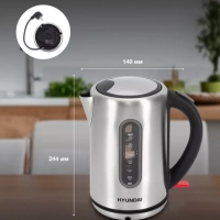 Чайник HYK-S9909 1,7л 2200Вт серебристый (металл)