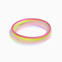 Силиконовый браслет &laquo;Светящийся&raquo;, тонкая линия, набор 10 шт. цвет МИКС, 5.5 см