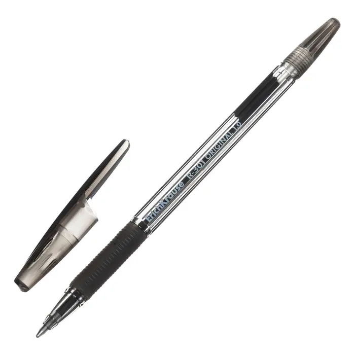 Ручка шариковая, ErichKrause, R-301 Stick&Grip Original, узел 1.0 мм, удобная грип-зона, черная Ручка шариковая, ErichKrause, R-301 Stick&Grip Original, узел 1.0 мм, удобная грип-зона, черная