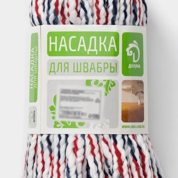 Насадка для швабры верёвочная Доляна, микрофибра, 30&times;7&times;6.5 см, цвет МИКС