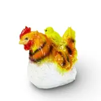 Садовая фигура из гипса &laquo;Курица с цыплёнком&raquo;, 19&times;11&times;15.5 см