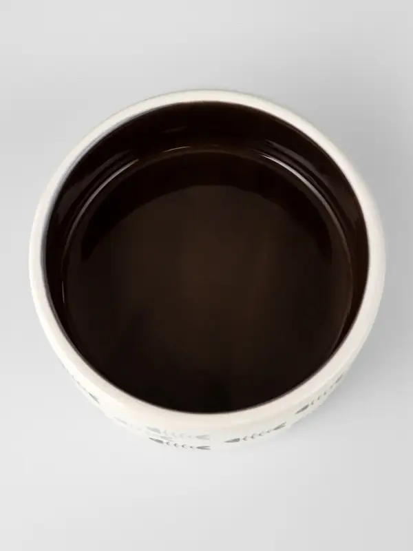 Миска &laquo;Рыбные косточки&raquo;, 300 мл, 12.5&times;4.5 см, керамика, серая, белая