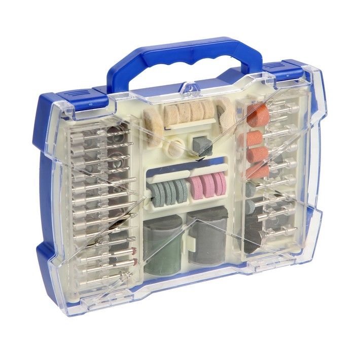 Набор мини-насадок для гравера ТУНДРА, круги, щетки, шарошки, диски, паста, 3.2 мм, 100 шт. Набор мини-насадок для гравера ТУНДРА, круги, щетки, шарошки, диски, паста, 3.2 мм, 100 шт.