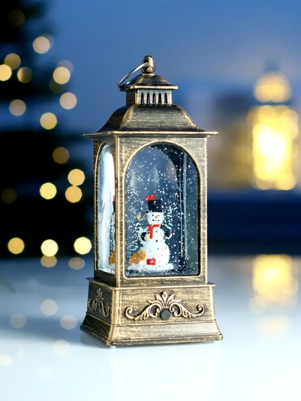 Фигура светодиодная фонарь  Фигура светодиодная фонарь "Снеговик", 21х8,5х8,5 см, AAAx3, Т/БЕЛЫЙ