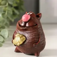 Сувенир Кот с рыбой,микс 7х5,5х6см