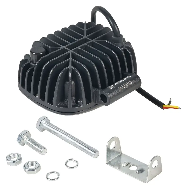 Фара светодиодная прямоугольная, четкая свет. граница+Обод, 30W (120х126х65) 12/24V PRO