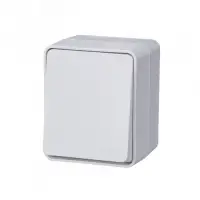 AtlasDesign Profi54 переключатель одноклавишный IP54 10 АХ, БЕЛЫЙ, Россия
