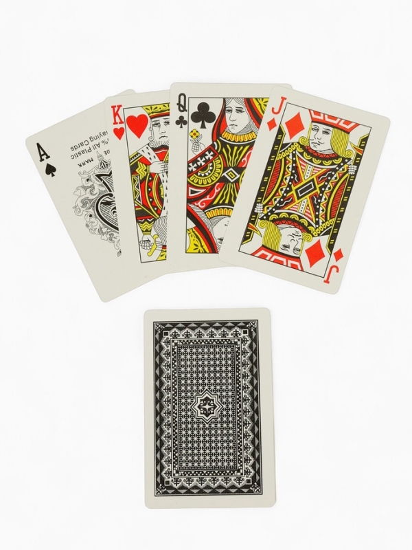 Карты игральные пластиковые 54 шт Карты игральные пластиковые 54 шт "Покер", 25 мкм, карта 5.5 х 8.5 см, набор 2 колоды