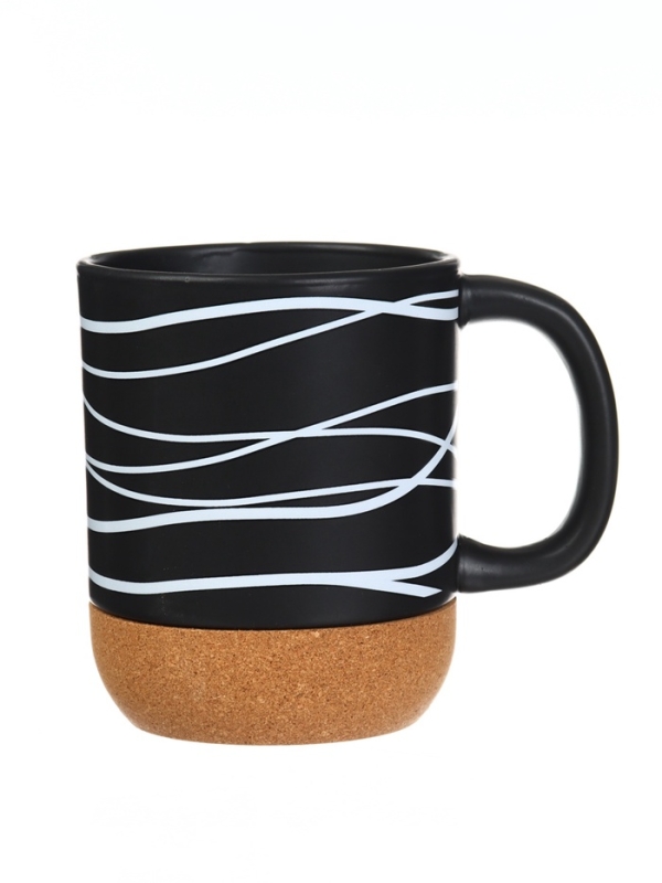 Кружка керамическая с пробковым дном Дорого внимание &laquo;Геометрия&raquo;, 400 мл