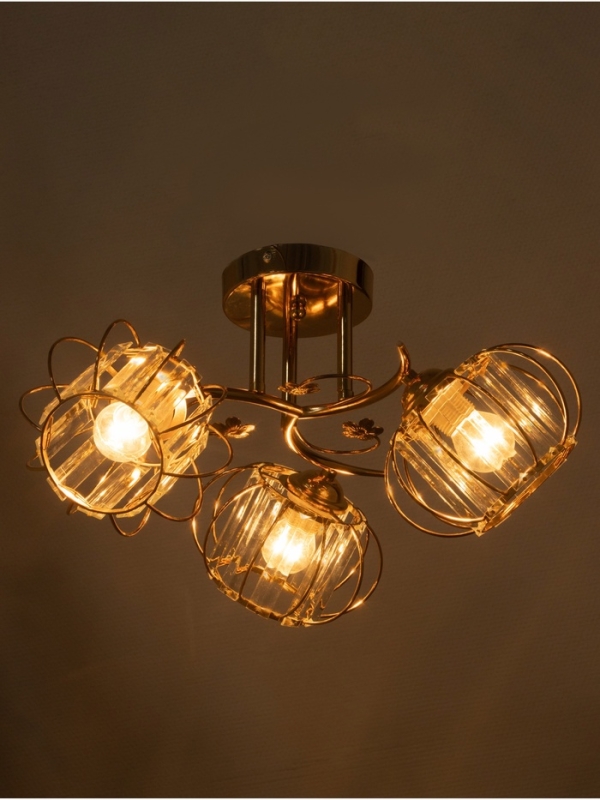 Люстра Люстра "Переливы" 3х40Вт Е27 золото