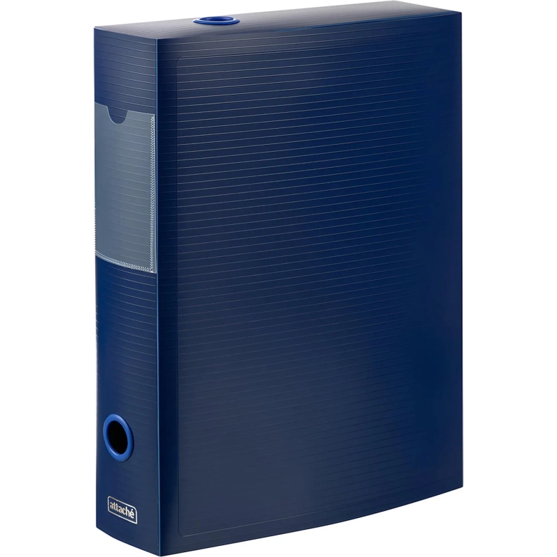 Короб архивный на кнопке Attache 70 мм пластик,синий