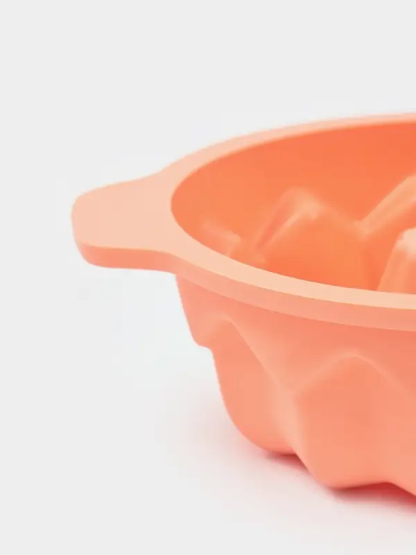 Форма для выпечки Доляна &laquo;Немецкий кекс&raquo;, силикон, 16&times;13.3 см, с ручками, персиковая