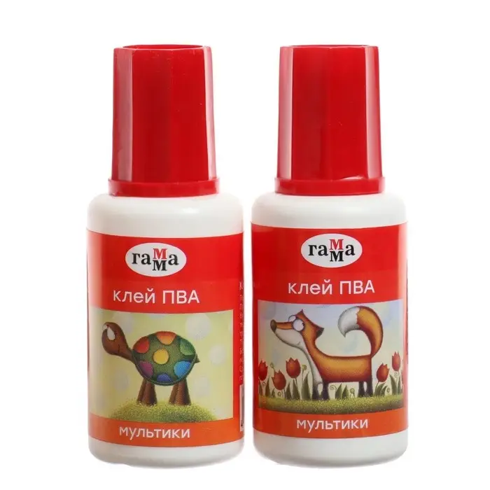 Клей ПВА Гамма &laquo;Мультики&raquo;, 20 г, с кисточкой