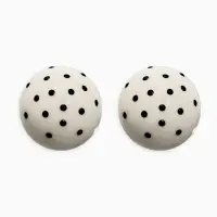 Серьги "Бусина" d=2см, в крапинку, цвет белый Серьги "Бусина" d=2см, в крапинку, цвет белый