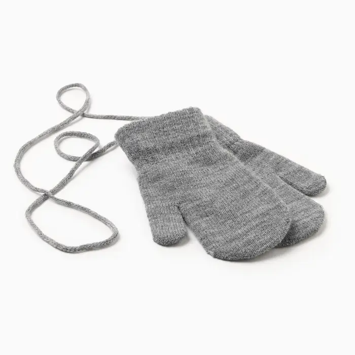 Варежки детские MINAKU, серые, 14 см Варежки детские MINAKU, серые, 14 см