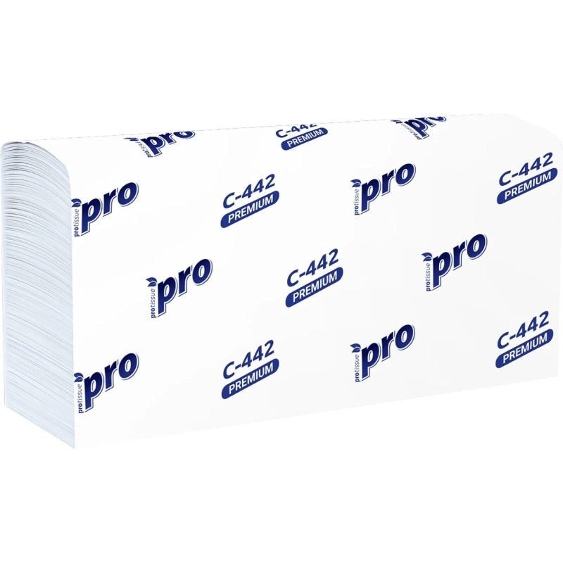 Полотенца бумажные Protissue Z-слож 2сл 200л/пач 21пач/кор_С442