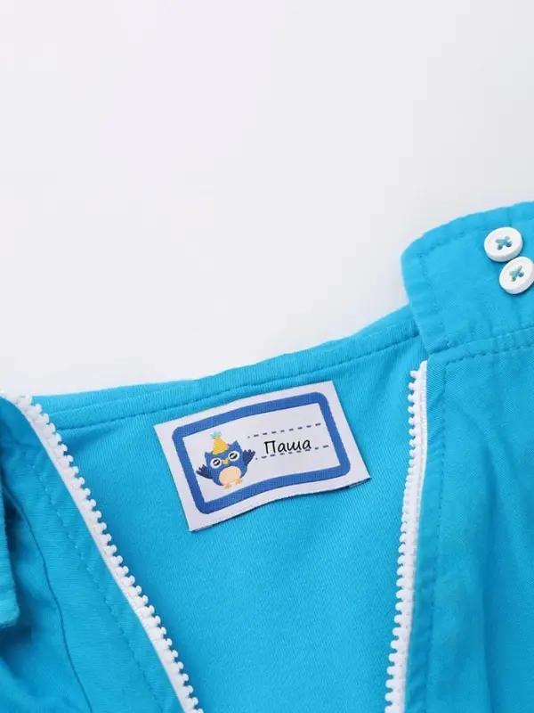 Нашивка именная &laquo;Совёнок&raquo;, 5.5&times;3.2 см, 10 шт., синяя