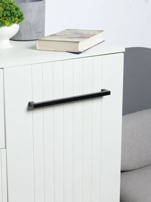 Ручка-скоба CAPPIO SQUARE RSC008, нержавеющая сталь, м/о 256 мм, цвет черный