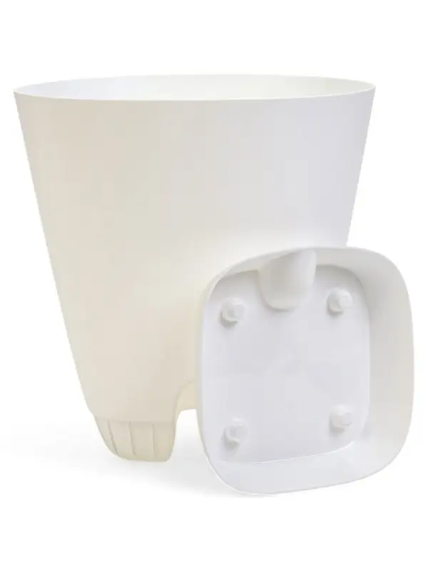 Кашпо с прикорневым поливом 15 л D-29,5см, H-31см Белый Кашпо с прикорневым поливом 15 л D-29,5см, H-31см Белый "Гранд"