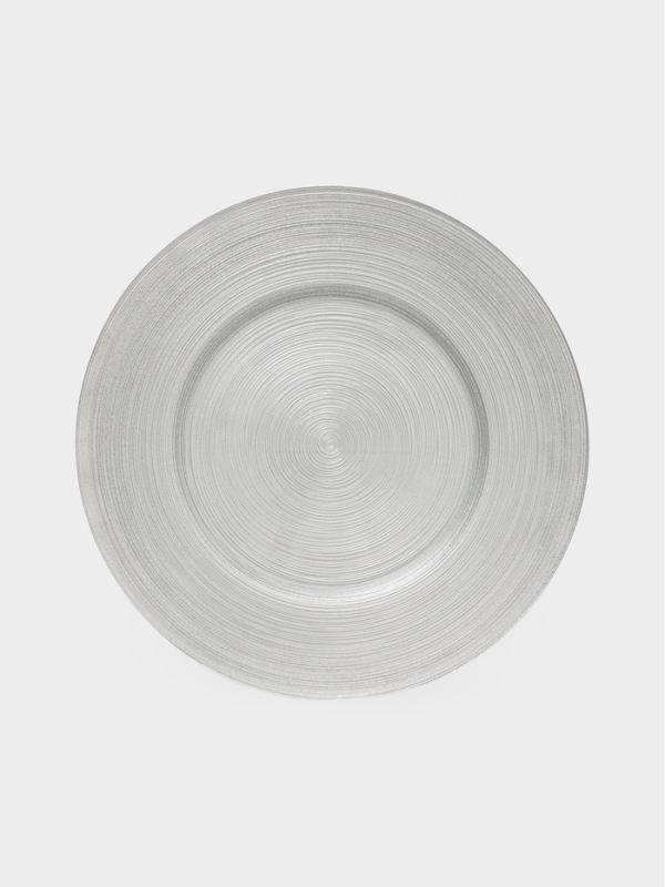 Тарелка подстановочная Тарелка подстановочная "Silvery" 33 см, цвет серебристый