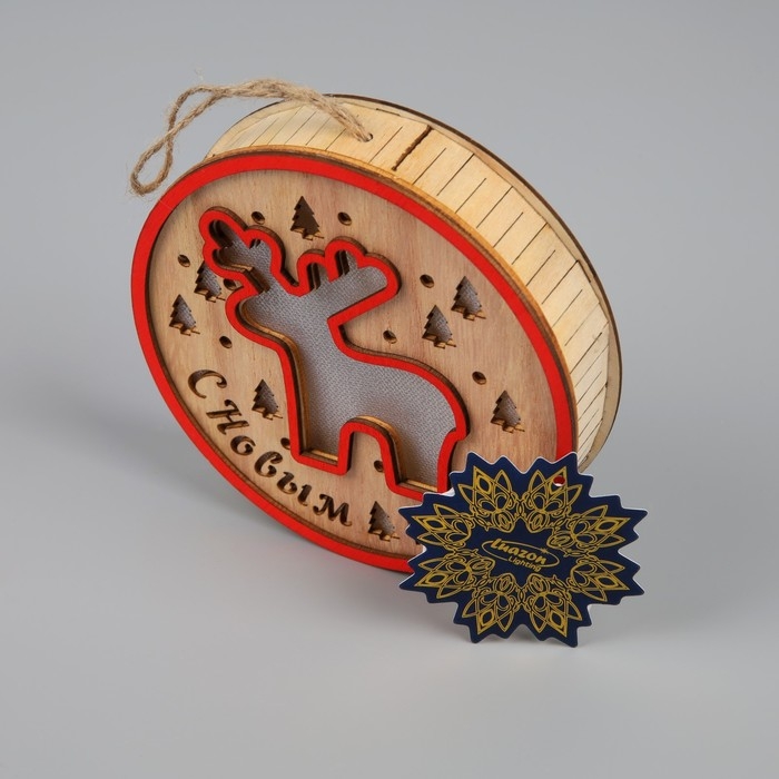 Ёлочная игрушка «Олень», от батареек, свечение тёплое белое Ёлочная игрушка «Олень», от батареек, свечение тёплое белое