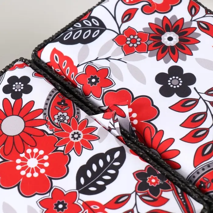 Шкатулка для рукоделия и шитья &laquo;Народный цветочный узор&raquo;, хранение ниток, иголок, мелочи, 19&times;26&times;14.5 см