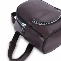 Рюкзак-мини женский на молнии, с карманом, размер 21&times;12&times;27 см, коричневый