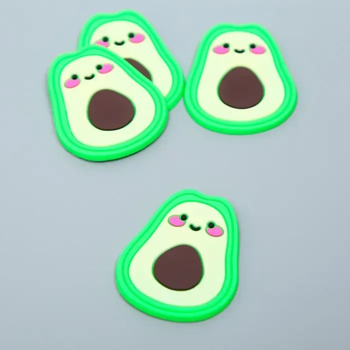 Декор для творчества резина Декор для творчества резина "Авокадо с рожицей" набор 10 шт 4,5х3,5 см