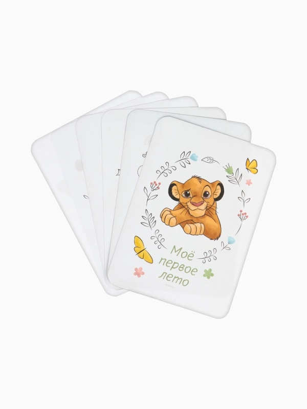 Набор двухсторонних карточек для фотосессий, развивающие чёрно-белые картинки,12×8 см, Дисней