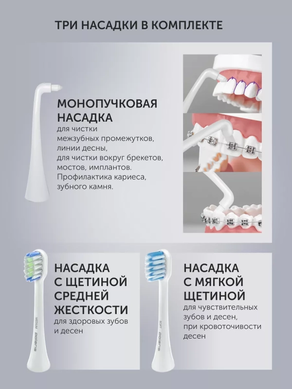 Электрическая зубная щетка звуковая PETB 0701 TC