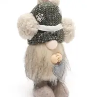 Игрушка новогодняя &laquo;Гномик с сердечком, в шапке с наушниками&raquo;, 17&times;10&times;29 см