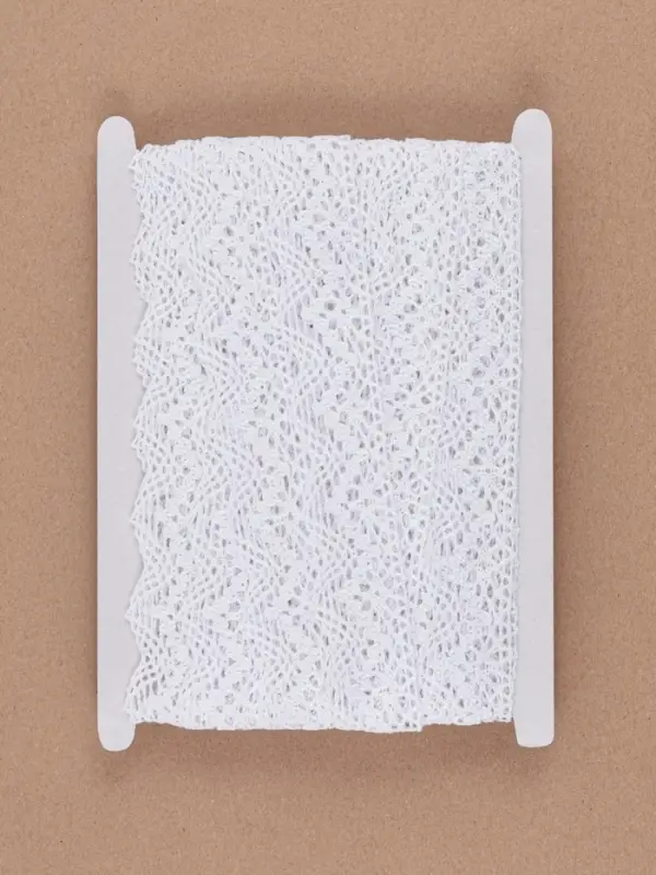 Кружево вязаное, 32 мм &times; 10 &plusmn; 1 м, цвет белый
