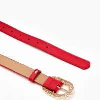 Ремень жен 04-01-01-01, Июнь2503, 2,5*0,3*110 см, без винта, пряж золото, 1 прокол, красный 109031 Ремень жен 04-01-01-01, Июнь2503, 2,5*0,3*110 см, без винта, пряж золото, 1 прокол, красный 109031