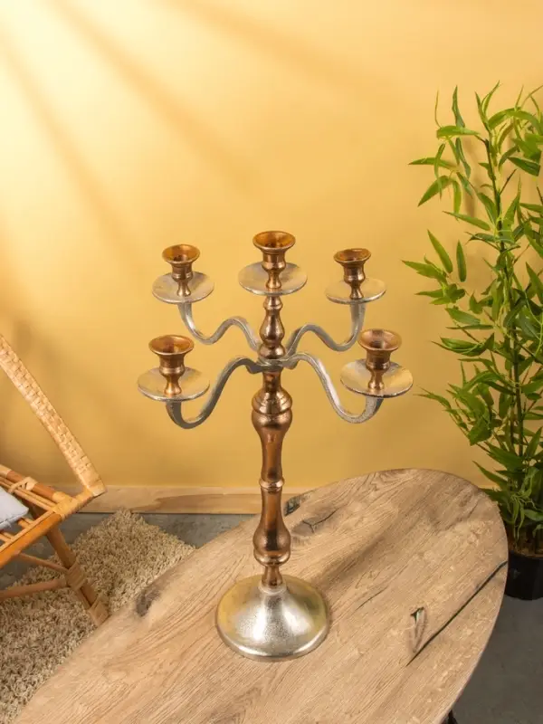 Подсвечник канделябр на 5 свечей  Подсвечник канделябр на 5 свечей " Роскошь" алюминий 46х46х71 см