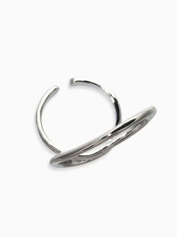 Кольцо металл &laquo;Спираль&raquo;, цвет серебро, безразмерное