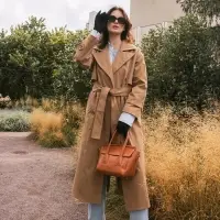 Сумка женская мессенджер на магните, 35&times;15&times;23 см, рыжая