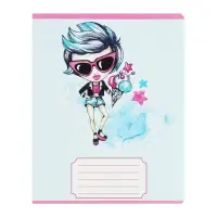 Комплект тетрадей из 10 штук, 24 листа в линию Calligrata &laquo;Fashion&raquo;, обложка мелованный картон, ВД-лак, блок №2, белизна 75% (серые листы), 5 видов по 2 штуки