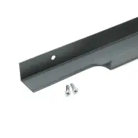 Ручка профильная мебельная торцевая CAPPIO RP100GR, L=400 мм, серая, 4 шт.