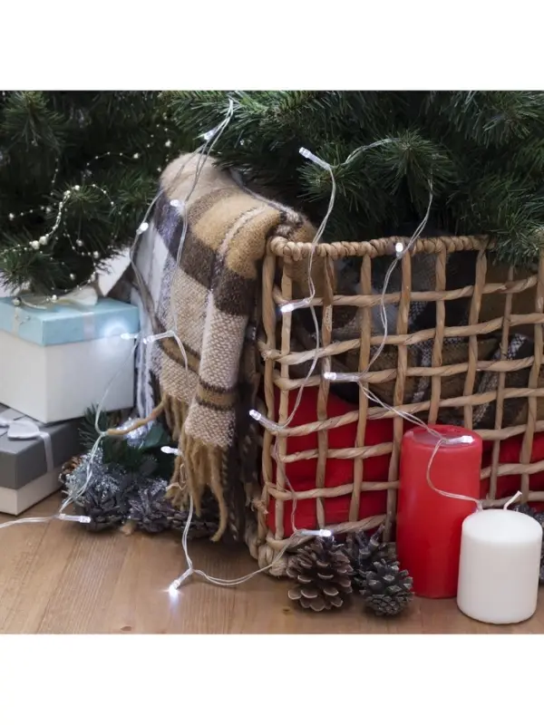 Гирлянда &laquo;Нить&raquo; 2 м, IP20, прозрачная нить, 20 LED, свечение белое, 2 режима, AAх3