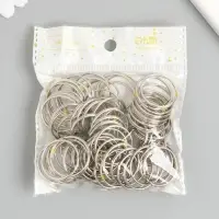 Основа для брелока кольцо металл серебро набор 80 шт 2,5х2,5 см Основа для брелока кольцо металл серебро набор 80 шт 2,5х2,5 см