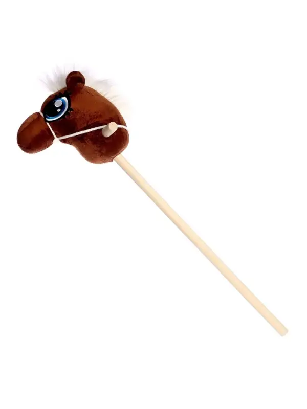 Мягкая игрушка ZABIAKA &laquo;Конь-скакун&raquo;, на палке, МИКС, коричневая