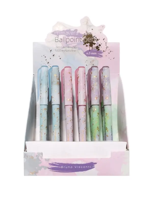 Ручка шариковая BrunoVisconti. Primavera 0.5мм, стерж/син, МИКС Ручка шариковая BrunoVisconti. Primavera 0.5мм, стерж/син, МИКС