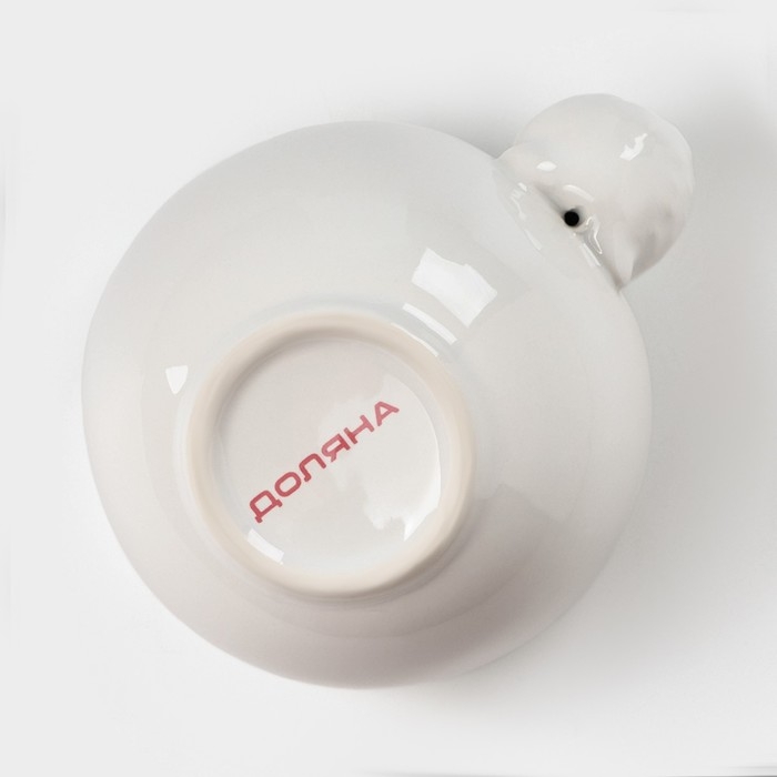 Салатник Доляна «Ёжик в золотом», 12,5×10,2×8,7 см, цвет белый Салатник Доляна «Ёжик в золотом», 12,5×10,2×8,7 см, цвет белый