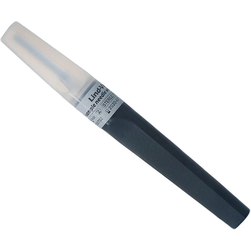 Игла двусторонняя 22G (0,7х25мм) черная виз.контроль Lind-Vac 50шт/уп