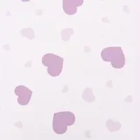Пленка для цветов, "Сердца на белом", сиреневый, 57х57 см